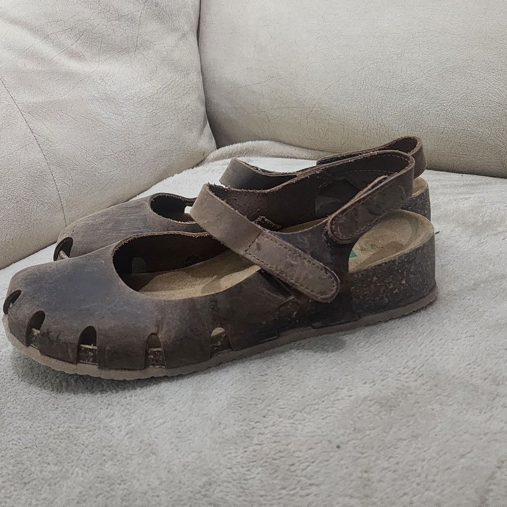 Women’s Brown Leather Mary Jane Sandal - Comfortable Everyday Style